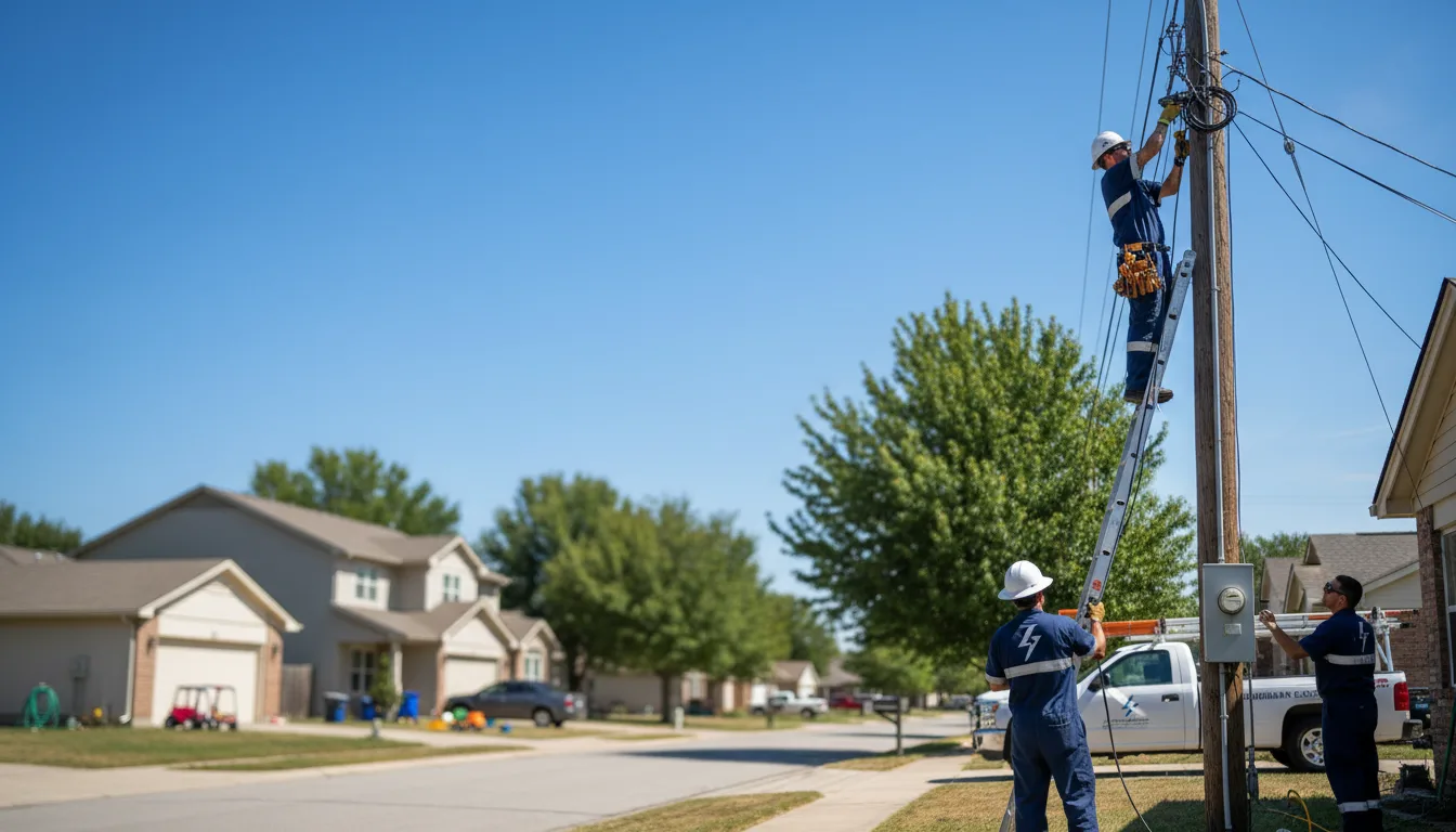 Residential electrician providing installation services in Pattonville, TX